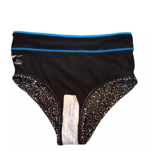 Nike Water Dots Asymmetrical High Waist Big Girls Bikini Bottom Sz M (NESSC725) - Picture 5 of 5